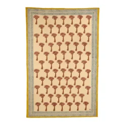 Linge De Lit^Doing Goods Plaid Tala Palmtree En Coton - Sand