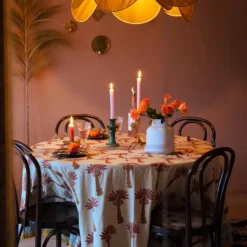 Linge De Lit^Doing Goods Plaid Tala Palmtree En Coton - Sand