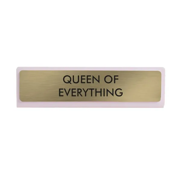 Accessoires Design^Sélectionné par Fleux Plaque De Bureau Queen Of Everything