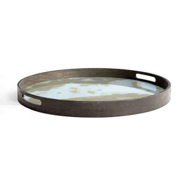 Plats & Plateaux^Ethnicraft Plateau - Mist Gold Organic - O 48 Cm