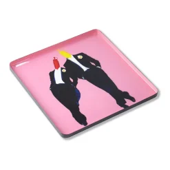 Vide-Poches^Gangzai Plateau Carre Ketchup & Moutarde En Fer - 30 X 30 Cm