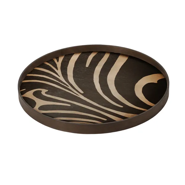 Plats & Plateaux^Ethnicraft Plateau En Bois Peint - Folk - O 61 Cm