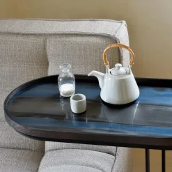 Plats & Plateaux^Ethnicraft Plateau En Verre Graphite - Organic Glass Oblong - L 71 Cm