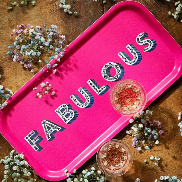 Plats & Plateaux^Sélectionné par Fleux Plateau Fabulous - 43 X 22 Cm - Bright Pink