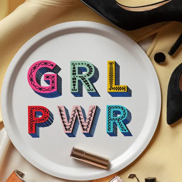 Plats & Plateaux^Sélectionné par Fleux Plateau Girl Power - O 31 Cm - Multi