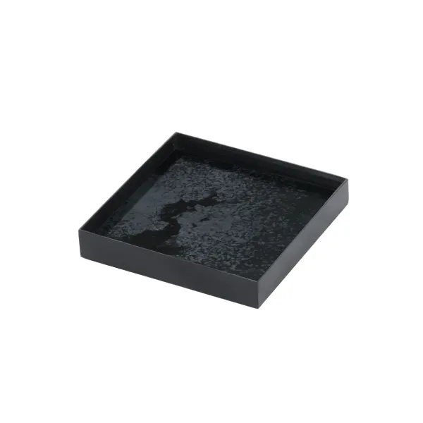 Plats & Plateaux^Ethnicraft Plateau Miroir Vieilli Carre - Charbon - 16 X 16 Cm