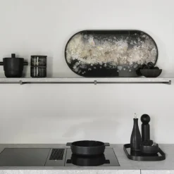 Plats & Plateaux^Ethnicraft Plateau Ovale En Verre Black Organic