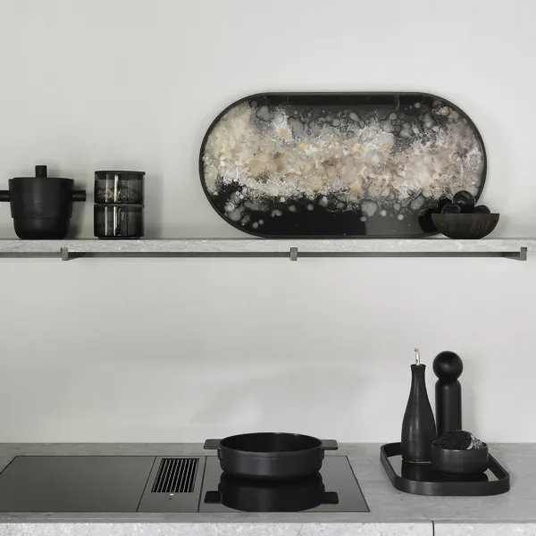 Plats & Plateaux^Ethnicraft Plateau Ovale En Verre Black Organic
