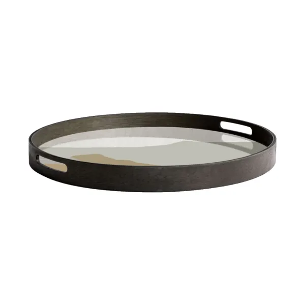 Plats & Plateaux^Ethnicraft Plateau Rond Sand Wabi Sabi O 48 Cm