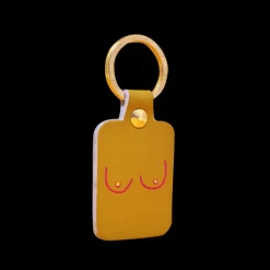 Porte-clés^Ark Porte-clés Boobs En Cuir - Moutarde