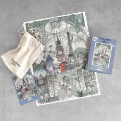 Puzzles^Sélectionné par Fleux Puzzle London Paris Brussels - Lucille Clerc - 500 Pieces