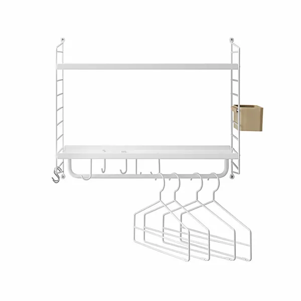 Etagères^String Furniture Rangement Mural Hallaway - 58 X 50 X 30 Cm - Blanc
