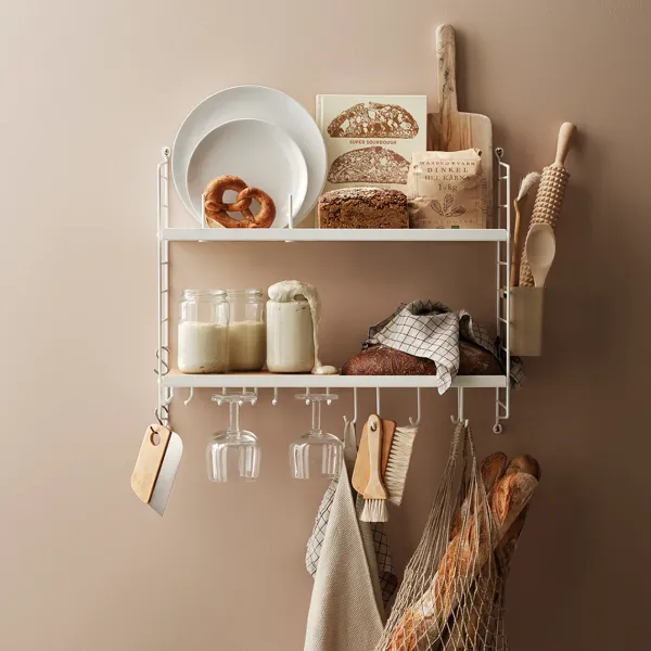 Etagères^String Furniture Rangement Mural Kitchen - 58 X 50 X 20 Cm - Blanc