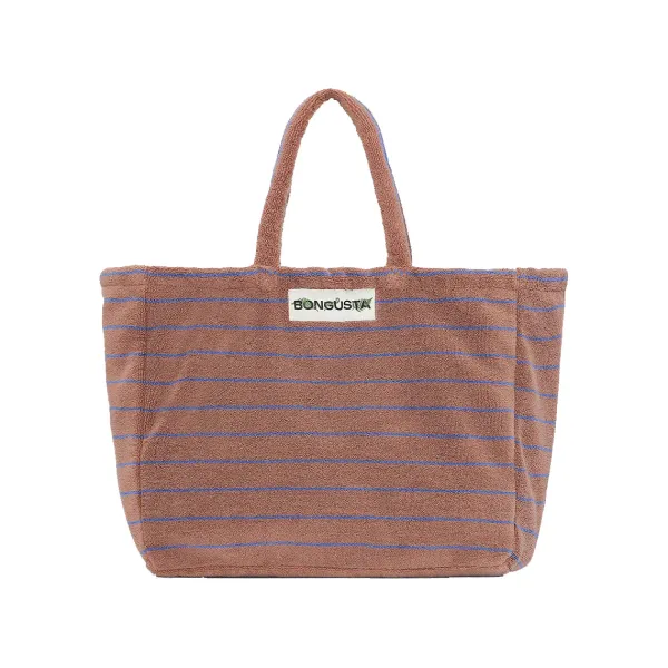 Sacs & Cabas^Sélectionné par Fleux Sac Weekend A Rayures - Camel & Ultramarine Blue