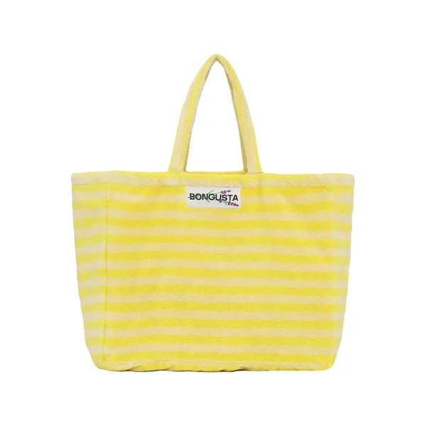 Sacs & Cabas^Sélectionné par Fleux Sac Weekend A Rayures - Pristine & Neon Yellow