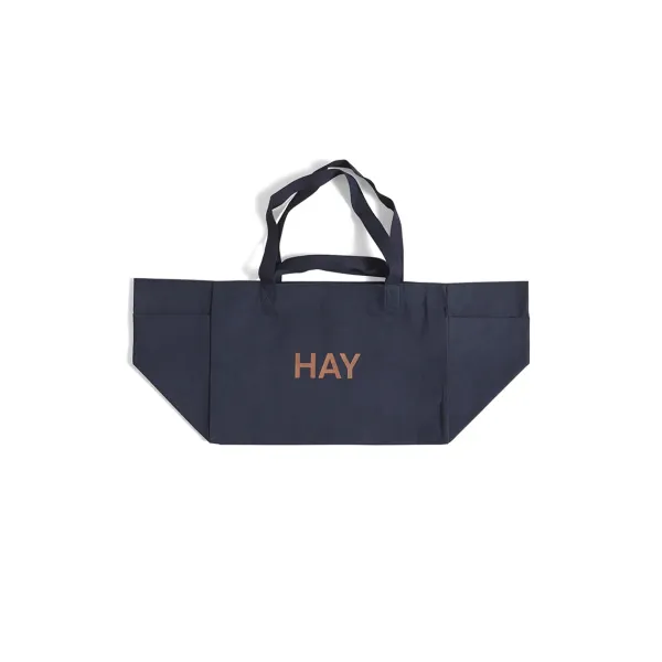 Sacs & Cabas^Hay Sac Weekend En Coton Recycle - Bleu Nuit