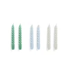 Bougies, Bougeoirs Et Allumettes^Hay Set De 6 Bougies Twist - Vert/Bleu/Gris