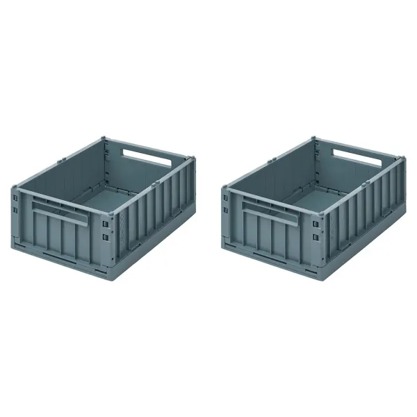 Paniers & Boîtes^Liewood Set De 2 Caisses Weston M - Bleu Baleine