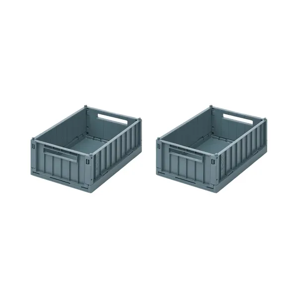 Paniers & Boîtes^Liewood Set De 2 Caisses Weston S - Bleu Baleine