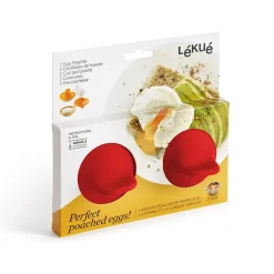 Ustensiles De Cuisine^Lékué Set De 2 Cuit-Oeufs Poches - Rouge