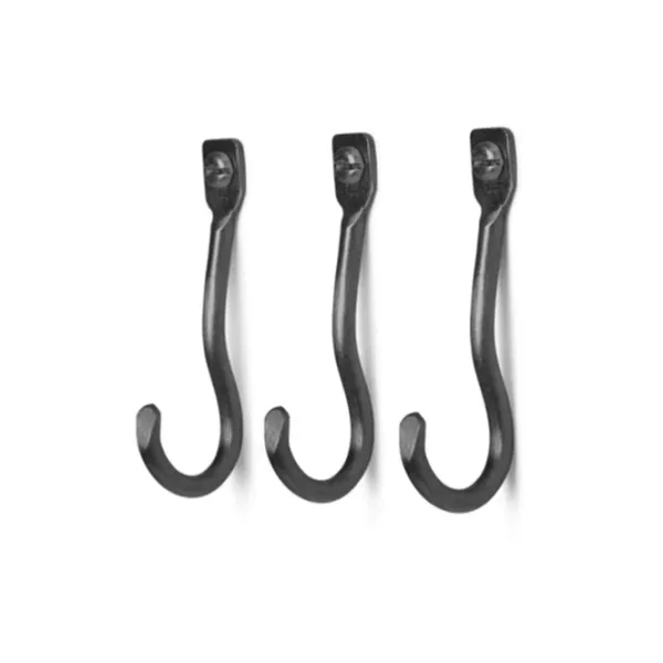 Porte-manteaux & Patères^Ferm Living Set De 3 Pateres Curvature Laiton Dore