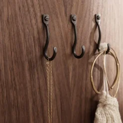 Porte-manteaux & Patères^Ferm Living Set De 3 Pateres Curvature Laiton Dore