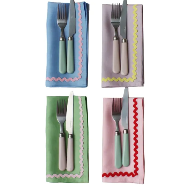 Sets De Table & Dessous De Verre^Sélectionné par Fleux Set De 2 Serviettes Ric-Rac Bleu