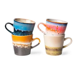 Tasses & Mugs^HK Living Set De 4 Tasses Americano 70'S Pegasus En Ceramique