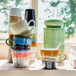 Tasses & Mugs^HK Living Set De 4 Tasses Americano 70'S Pegasus En Ceramique
