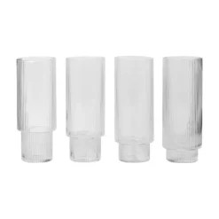 Carafes & Verres^Ferm Living Set De 4 Verres Longs Ripple