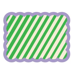Sets De Table & Dessous De Verre^Fleux Set De Table Biscotti A Rayures - 38 Cm X 48 Cm - Vert & Violet