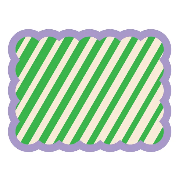 Sets De Table & Dessous De Verre^Fleux Set De Table Biscotti A Rayures - 38 Cm X 48 Cm - Vert & Violet