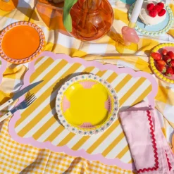 Sets De Table & Dessous De Verre^Fleux Set De Table Biscotti A Rayures - 38 Cm X 48 Cm - Ocre & Rose