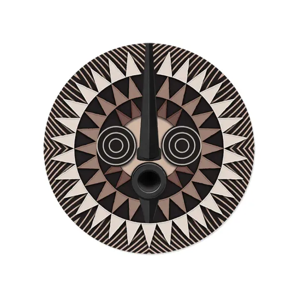 Sets De Table & Dessous De Verre^Pôdevache Set De Table Rond Masque Africain Tabaka En Vinyle - O 38 Cm