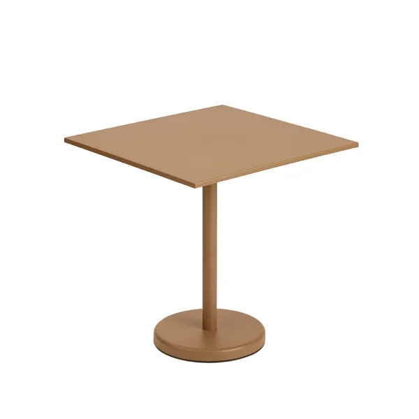 Tables D'extérieur^Muuto Table A Cafe Linear Steel Burnt Orange - 70 X 70 X H 73 Cm