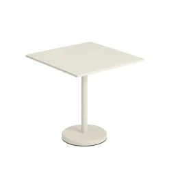 Tables D'extérieur^Muuto Table A Cafe Linear Steel Off-White - 70 X 70 X H 73 Cm