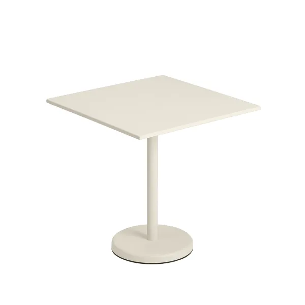 Tables D'extérieur^Muuto Table A Cafe Linear Steel Off-White - 70 X 70 X H 73 Cm