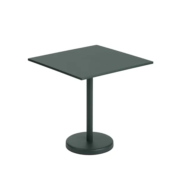 Tables D'extérieur^Muuto Table A Cafe Linear Steel Dark Green - 70 X 70 X H 73 Cm