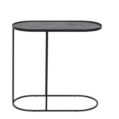 Tables Basses & D'Appoint^Ethnicraft Table A Plateau Oblong En Metal Et Bois - L 69 Cm
