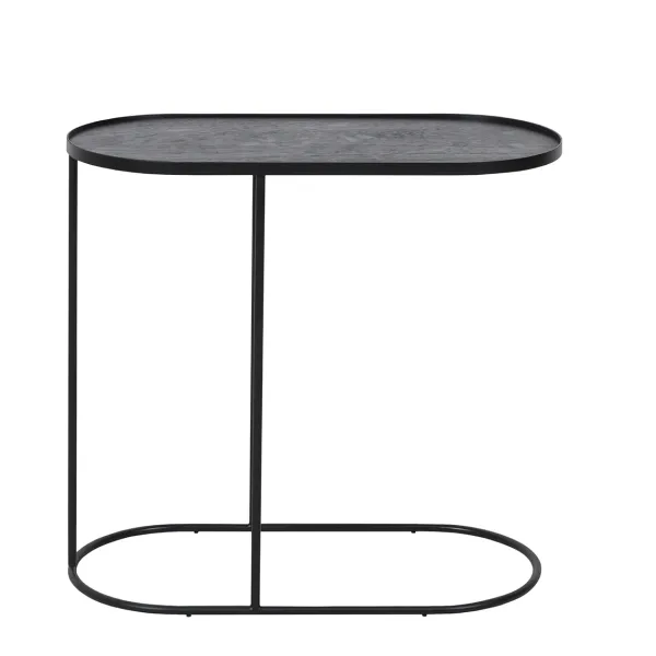 Tables Basses & D'Appoint^Ethnicraft Table A Plateau Oblong En Metal Et Bois - L 69 Cm