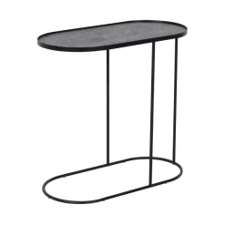 Tables Basses & D'Appoint^Ethnicraft Table A Plateau Oblong En Metal Et Bois - L 69 Cm