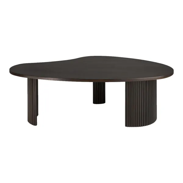 Tables Basses & D'Appoint^Ethnicraft Table Basse Boomerang En Acajou L 85 X L 77 - Marron