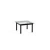 Tables Basses & D'Appoint^Hay Table Basse Kofi Chene Massif Noir & Verre Clair - L 60 X L 60 X H 36 Cm