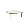 Tables Basses & D'Appoint^Hay Table Basse Kofi Chene Massif & Verre Clair - L 100 X L 100 X H 36 Cm