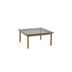 Tables Basses & D'Appoint^Hay Table Basse Kofi Chene Massif & Verre Teinte Gris - L 80 X L 80 X H 36 Cm