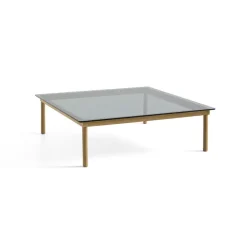 Tables Basses & D'Appoint^Hay Table Basse Kofi Chene Massif & Verre Teinte Gris - L 120 X L 120 X H 36 Cm
