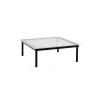Tables Basses & D'Appoint^Hay Table Basse Kofi Chene Massif Noir & Verre Roseau Clair - L 100 X L 100 X H 36 Cm