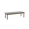 Tables Basses & D'Appoint^Hay Table Basse Kofi Noyer Massif & Verre Teinte Gris - L 140 X L 50 X H 36 Cm