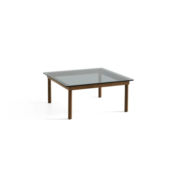 Tables Basses & D'Appoint^Hay Table Basse Kofi Noyer Massif & Verre Teinte Gris - L 80 X L 80 X H 36 Cm