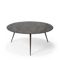 Tables Basses & D'Appoint^Ethnicraft Table Basse Luna - Lava Linear - Whisky - O 80 X H 35 Cm